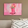 Roze - Bloemen - Cowboy canvas 2cm klein -sfeer3