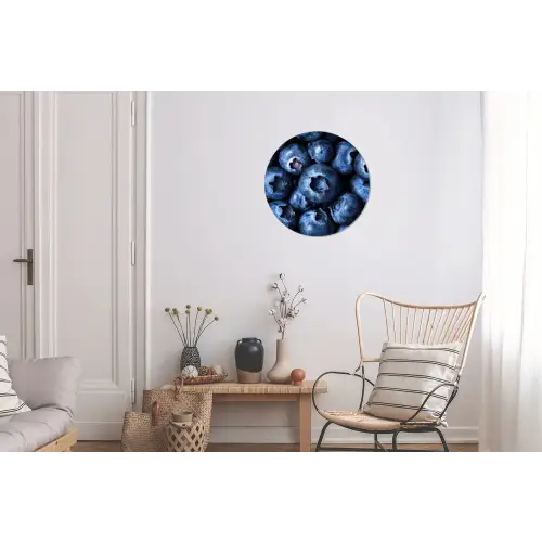 Bessen - Blauw - Fruit Wandcirkel aluminium klein -woonkamer