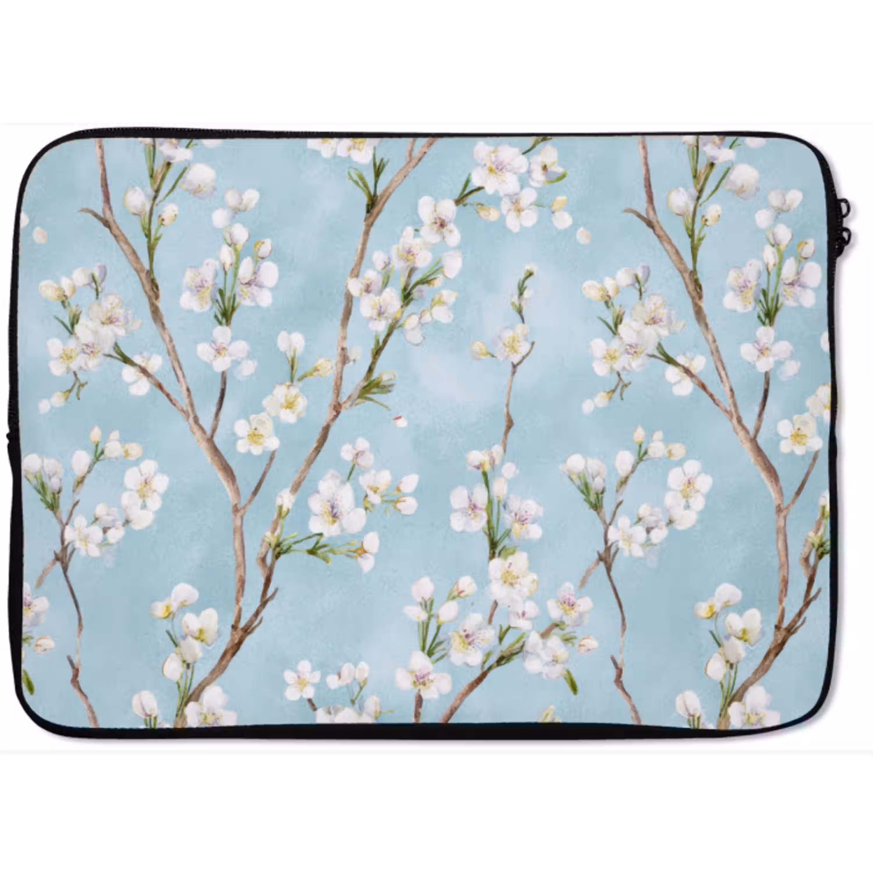 Kersenbloesem - Textuur - Blauw laptophoes neopreen klein 279 -zkaufland3dotto