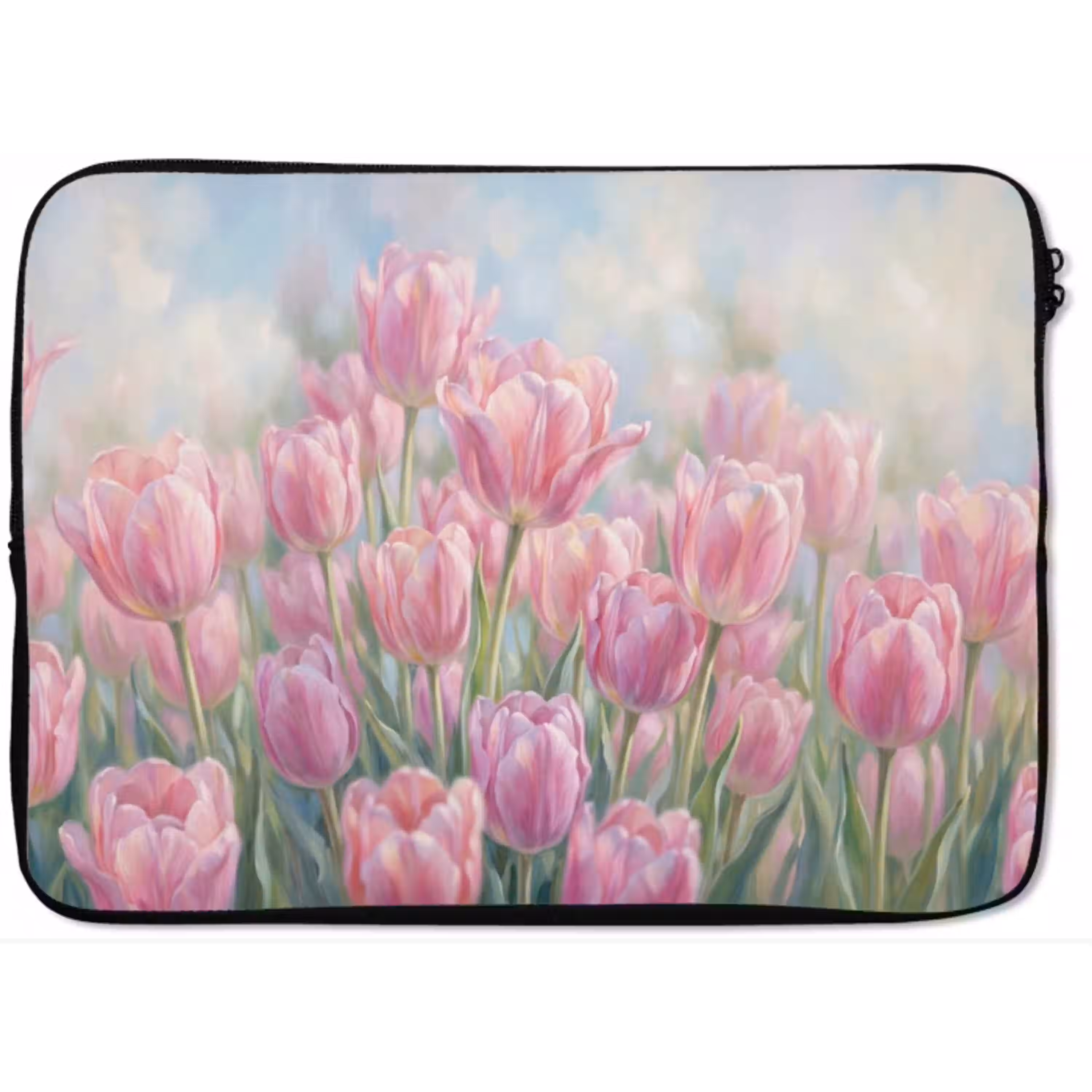 Tulpen - Veld - Lente - Roze laptophoes neopreen klein -zkaufland3dotto