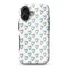 Hartjes patroon - Blauw - Beige - Liefde Toughcase MagSafe Apple iPhone 17 klein -3d