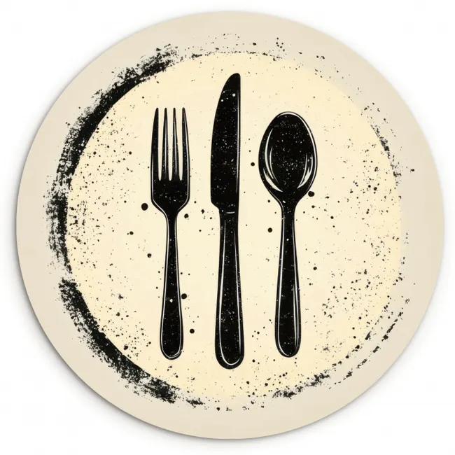 Zwart - Bestek - Rondje Wandcirkel kunststof plaat 5mm dik klein -3d