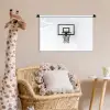 Basketbalbord - Minimalistisch - Zwart Wandkleed katoen klein -wsfeer5_kind