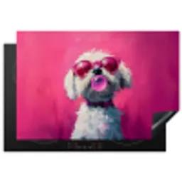 Pink - Hond - Bubbel Inductie beschermer vinyl 3mm klein -3d