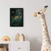 Paradijsvogel - Bloem - Exotisch fotolijst zwart zonder passe partout klein -usfeer4_kinderkamer