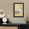 Theepot - Kopje - Beige - Illustratie fotolijst zwart zonder passe partout klein -sfeer1