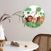 Wilde dieren - Jungle - Leeuw - Tijger - Meisjes - Kids - Jongens Wandcirkel kunststof plaat 5mm dik klein -sfeer4