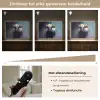 Stier - Zwart - Abstract - Horens Light Box met batterij (Wandlamp) middel -USP_dimbaarNL