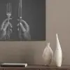Bestek - Zwart - Wit PET vilt klein -sfeer6_closeup