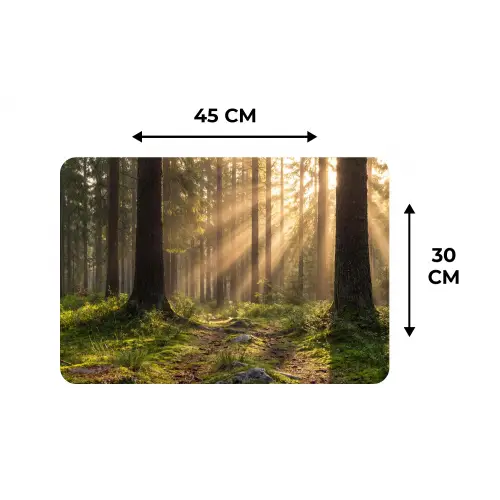 Bos - Zonlicht - Gras Placemat vinyl groot -specs