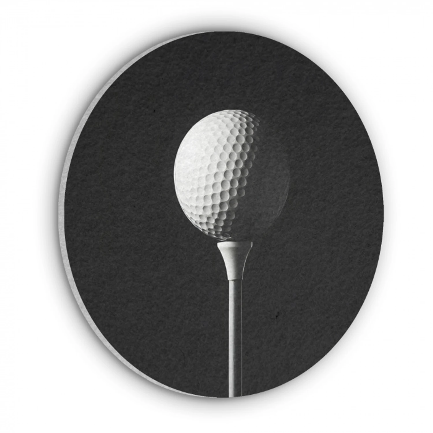 Golfbal - Minimalistisch - Wit Akoestische PET Vilt - Rond klein -3d