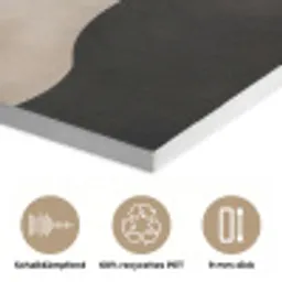 Golven - Abstract - Beige PET vilt klein -closeup_DE
