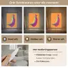 Felle kleuren - Banaan - popart Light Box met kabel (Tafellamp) klein -USP_lichtkleurNL