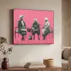 Graffiti - Roze - Street art - Vrouwen Textielframe zwart klein -sfeer3