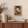 Pelikaan - Dier - Bloemen - Natuur - Botanisch - Roze Light Box met kabel (Tafellamp) klein -sfeer2