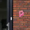 Roze tulpen - Modern Naambord Huisje klein -sfeer2