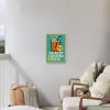Ijsthee - Illustratie - Blauw - Citroen Tuinposter op houten frame 2 cm dik klein -sfeer1