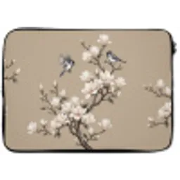 Oosters - Vogels - Beige laptophoes neopreen klein -zkaufland3dotto