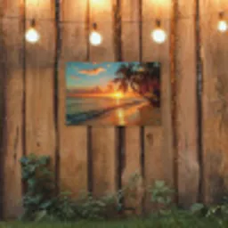 Strandzonsondergang in de Tropen tuinposter los doek klein -sfeer1