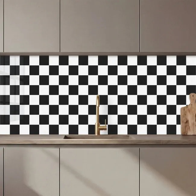 Küchenrückwand - Klassisch - Muster - Schwarz - Weiß