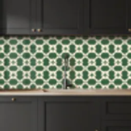 Tegel - Klassiek - Groen keuken achterwand 2 middel 871 -sfeer1
