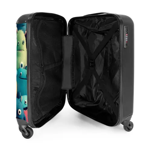 Monster Menigte NBS - Handbagage koffer - Kinderen Unisex middel -binnenkant