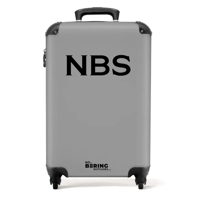 Suitcase - Grey with black letters
