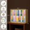 Blokken - Vierkant - Patroon - Gekleurd Light Box met batterij (Wandlamp) middel -USP_websiteoverzichtNL