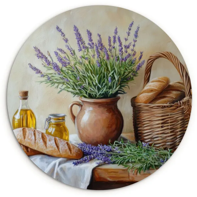 Muurcirkel - Lavendel - Brood - Stilleven