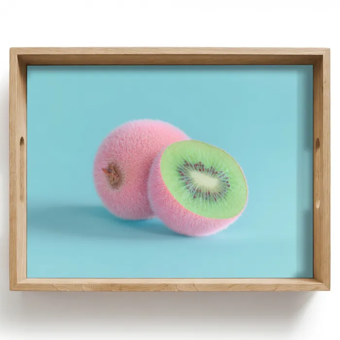 Kiwi - Blauw - Surrealistisch Dienblad Rechthoek middel -z3d_shopping