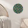 Groen - Disco - Patroon Wandcirkel kunststof plaat 5mm dik klein 188 -sfeer5