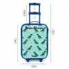 Dinos - Patroon - Groen Kinderkoffer - Blauw klein -productfoto_formaten