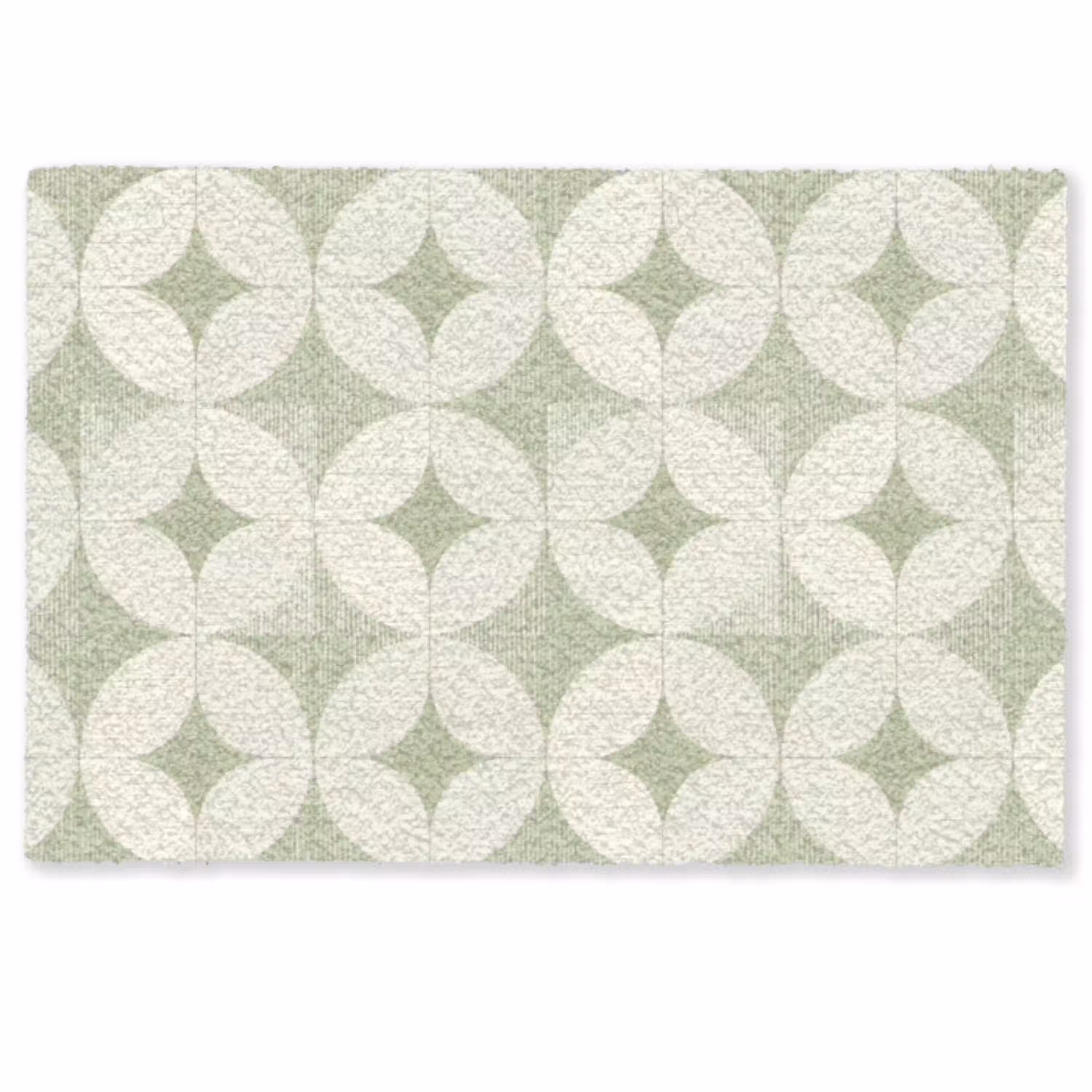 Saliegroen - Geometrisch - Retro - Mid-Century - Patroon Deurmat klein 898 -zkaufland3d