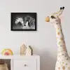 Paarden - Dieren - Zwart - Wit - Portret fotolijst zwart zonder passe partout klein -usfeer4_kinderkamer