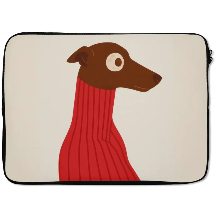 Silhouet - Hond - Trui - Rood laptophoes neopreen klein -zkaufland3dotto
