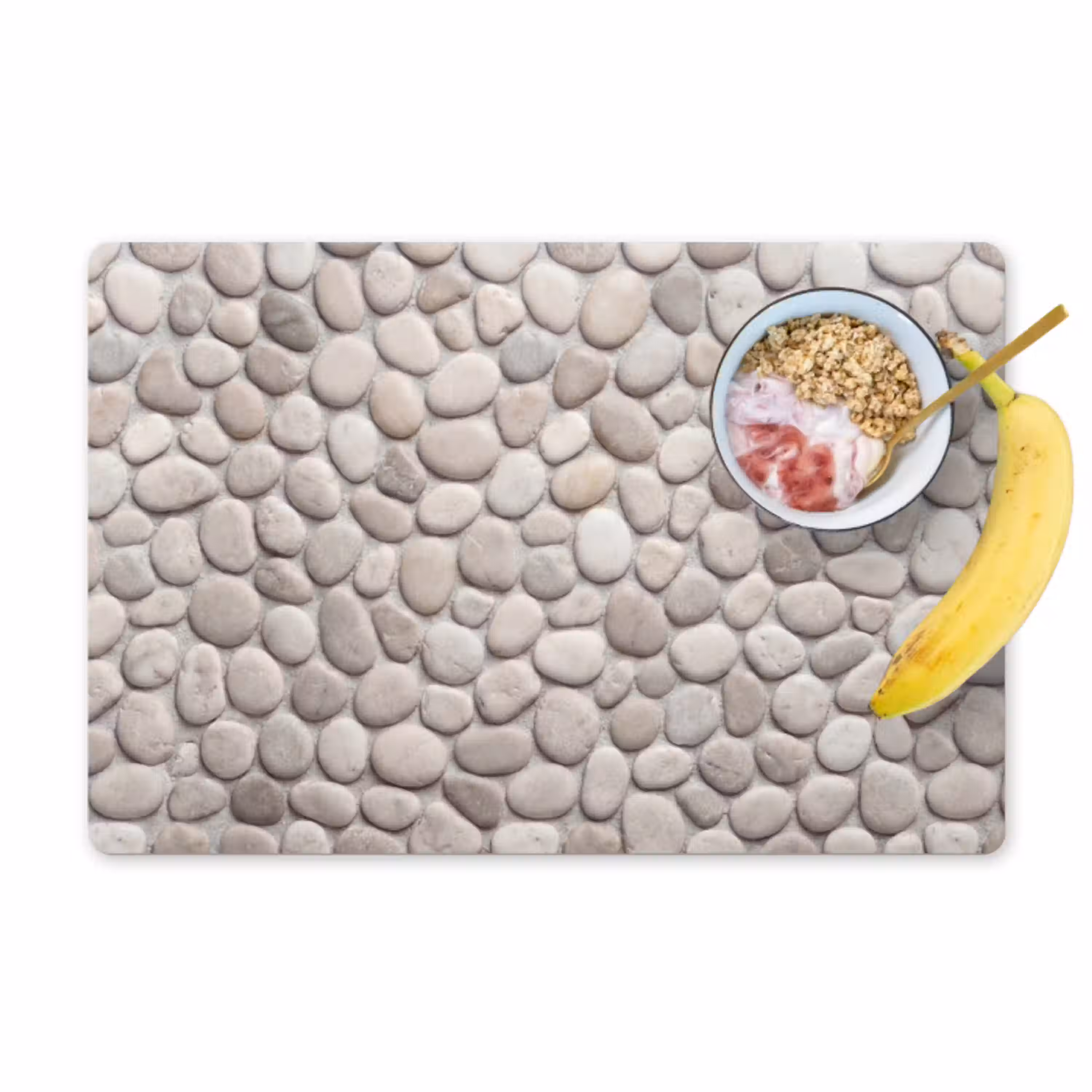 Steen - Kiezel - Natuur - Minimalistisch - Beige Placemat vinyl groot -zzzproduct_Kitchenyeah-website