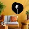 Golfbal - Minimalistisch - Wit Wandcirkel Organisch Aluminium middel -sfeer4