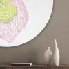 Netzakje - Roze - Illustratie - Limoenen Akoestische PET Vilt - Rond klein -sfeer5_closeup