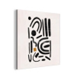 Abstract - Kunst - Vormen - Zwart aluminium wit klein -3d
