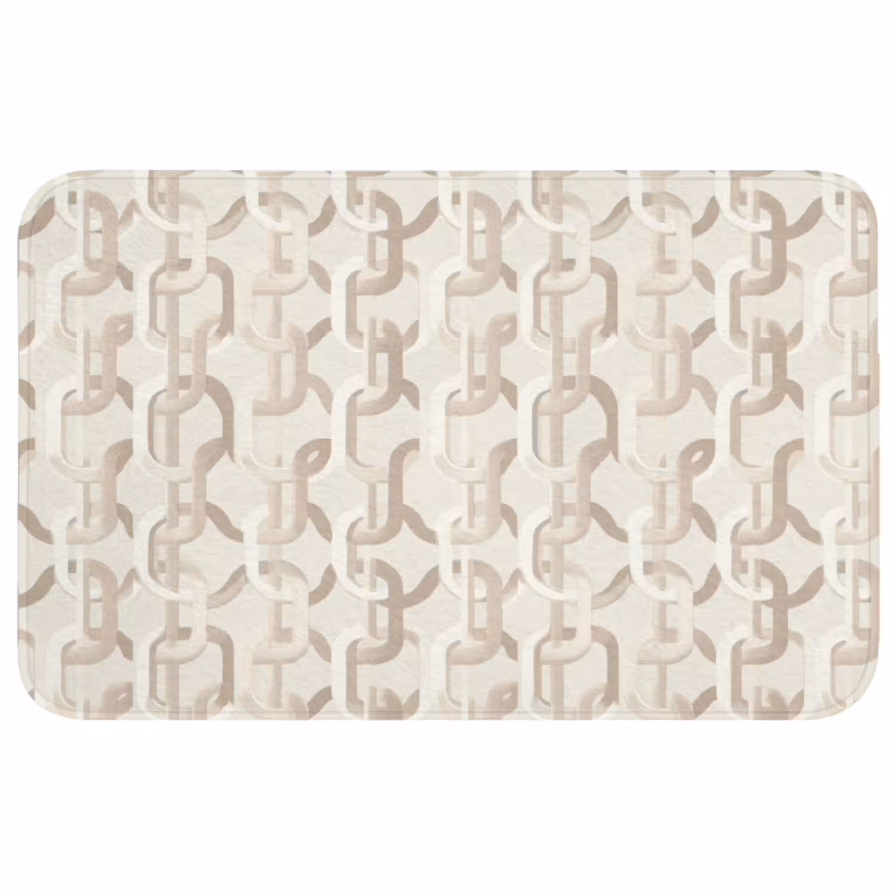 Motief - Abstract - Beige Badmat middel 997 -3d