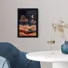 Sterrenhemel - Palmen - Rivier fotolijst zwart zonder passe partout klein -sfeer4