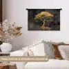 Boom - Schilderij - Goud - Abstract Wandkleed katoen klein -sfeer1