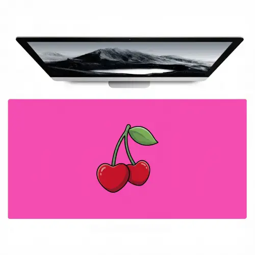 Kers - Roze - Fruit Muismat XXL klein -zzz3d