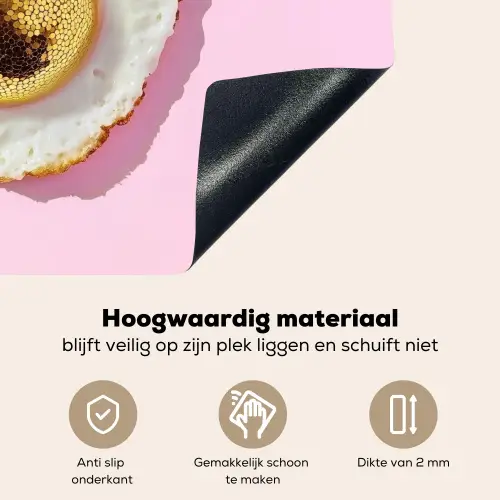 Ei - Disco - Ontbijt - Glitter Inductie beschemer met haakjes klein -ky-onderkant-nl