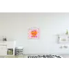 Valentijn - Love - Roze - Oranje textielposter latten blank klein -kinderkamer
