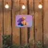 Teddybeer - Schaduw - Penseelstreken - Paars tuinposter los doek klein -sfeer1