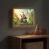 Panda - Wilde dieren - Jungle - Jongens - Kinderen Light Box met batterij (Wandlamp kind) middel -sfeer5_kind