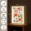 Veldbloemen - Stengels - Blaadjes - Groen Light Box met batterij (Wandlamp) middel -USP_websiteoverzichtNL