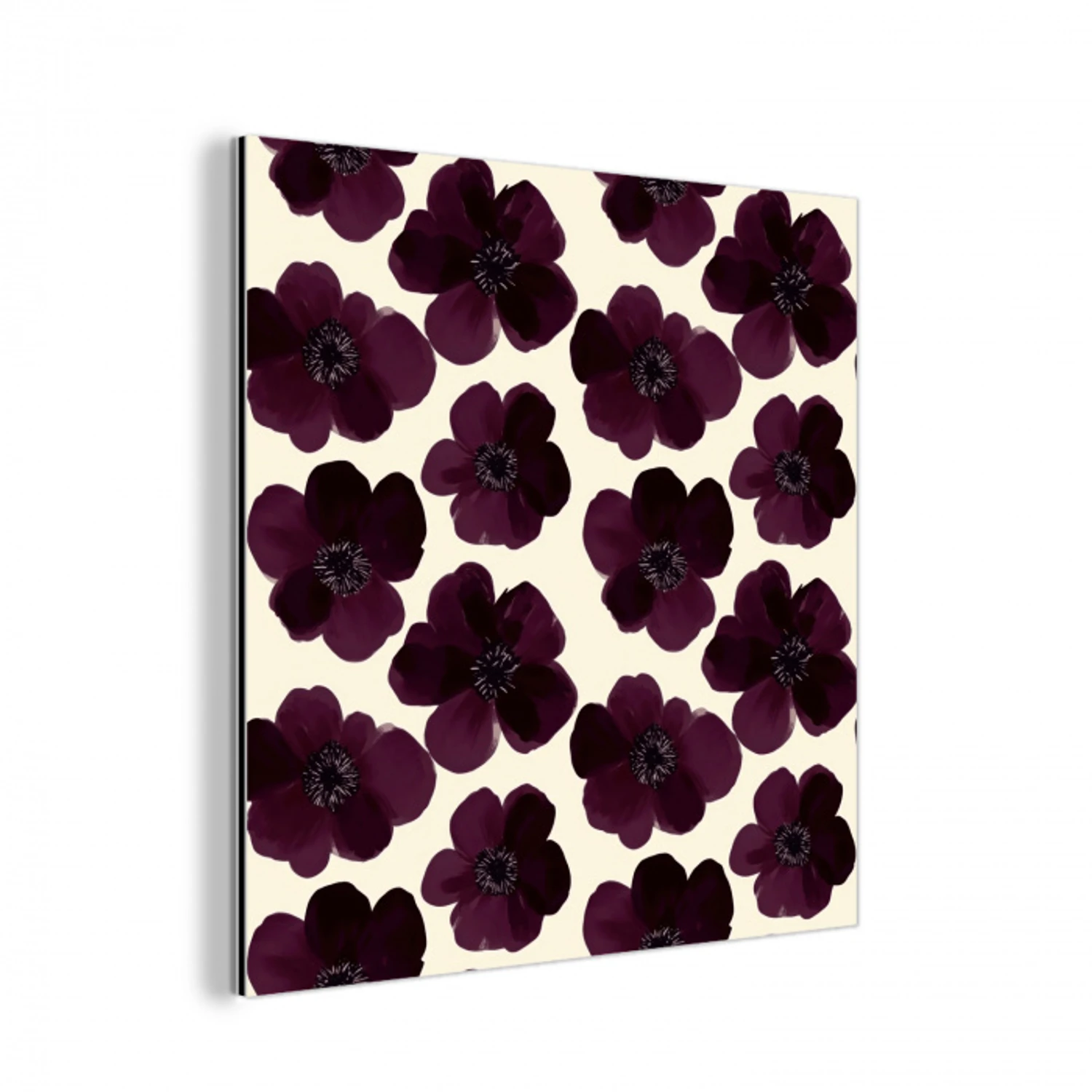 Bloemen - Aquarel - Paars aluminium wit klein 46 -3d