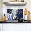 Koe - Delfts - Blauw - Artistiek Inductie beschemer met haakjes klein -sfeer2